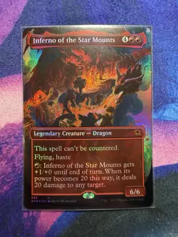 MTG Adventures Forgotten Realms #293 Inferno of the Star Mounts Borderless Foil - Image 1