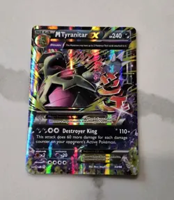 Pokemon TCG Mega M Tyranitar EX Holo Ultra Rare Card Ancient Origins 43/98 - Image 1