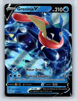 Greninja V SWSH08: Fusion Strike #073/264 Pokemon Card TCG - NM - Image 1