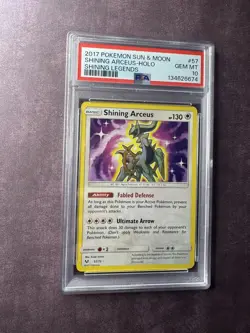Pokemon S&M Shining Legends Arceus 57/73 Shining Rare Holo Foil PSA 10 GEM MINT - Image 2