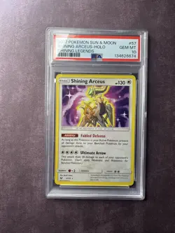 Pokemon S&M Shining Legends Arceus 57/73 Shining Rare Holo Foil PSA 10 GEM MINT - Image 3