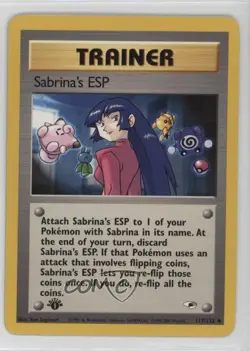 Sabrina's ESP 1st Ed. Pokemon Gym Heroes #117 2000 - Image 1