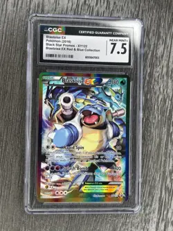 2016 Pokemon XY Red & Blue Collection Blastoise EX #XY122 Full Art BSP CGC 7.5 - Image 1