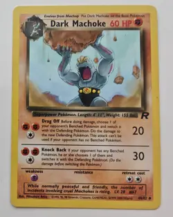 Pokemon Dark Machoke TCG Team Rocket Set Card 40/82, Regular LP - Image 1