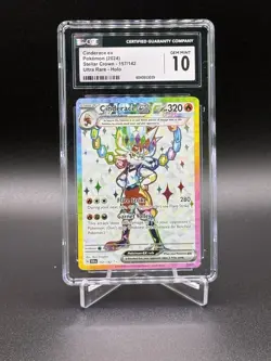 CGC 10 Cinderace ex 157/142 2024 Stellar Crown Holo Gem Mint Graded Pokemon - Image 1