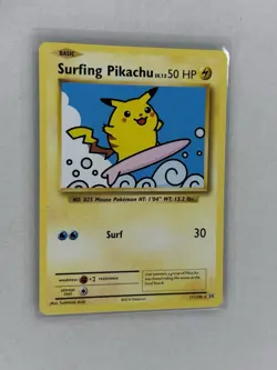 Pokemon TCG Surfing Pikachu 111/108 Evolutions XY Secret Rare Moderately Played - Image 2