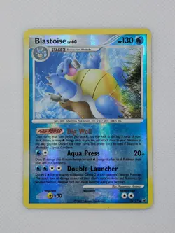 Pokemon TCG Blastoise Platinum 2/127 Reverse Holo Rare MP - Image 1