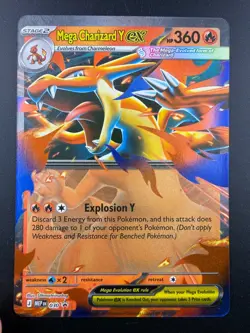 Pokemon TCG Mega Charizard Y ex 030 Mega Evolution Black Star Promo NM - Image 1