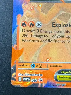 Pokemon TCG Mega Charizard Y ex 030 Mega Evolution Black Star Promo NM - Image 5