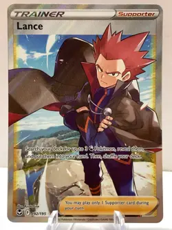 Pokemon Lance 192/195 Silver Tempest Sword & Shield FULL ART TRAINER - Image 2