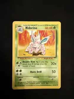 Pokemon TCG Nidorino Base Set 37/102 Regular LP/MP - Image 1