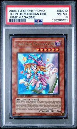 Yu-Gi-Oh! Toon Dark Magician Girl JUMP-EN010 Shonen Jump Magazine PSA 8 NM-Mint - Image 1