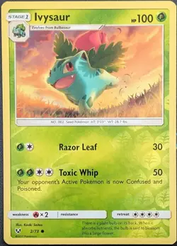 Ivysaur 2/73 Reverse Holo Shining Legends Pokemon Card - Image 1