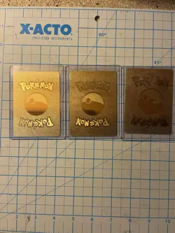Pokemon Textured Gold Foil, Fan Art Pokemon Cards (Lot Of 3 Cards)￼ - Image 5