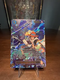 Bandai Portgas D. Ace Special Foil Full Art One Piece CCG Card EB02-028 - Image 1
