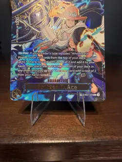 Bandai Portgas D. Ace Special Foil Full Art One Piece CCG Card EB02-028 - Image 3