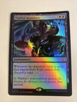 Painful Quandary 0179 Foil, Mtg Foundations NM - Image 1