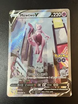 Pokemon Mewtwo v TCG 072/078 Pokemon Go Alternative Art - Image 1