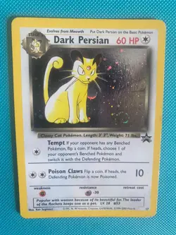 Pokemon TCG Dark Persian Black Star Promo #17 SWIRL WOTC NM/LP Vintage 2000 - Image 1