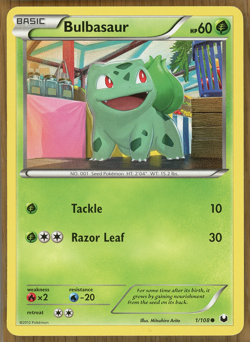 Bulbasaur - 1/108 ~ B&W - Dark Explorers ~ Near Mint!!! - Image 1