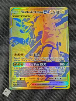 Pikachu & Zekrom GX SM248 - Standard Size Black Star Promo Tag Team Pokemon NM - Image 1