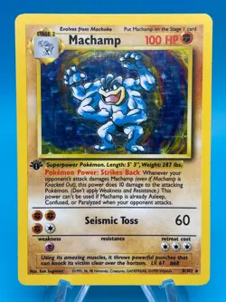 Machamp 8/102 1st Edition Holo Rare - 1999 Pokemon Base Set Deck Exclusives - Image 1