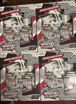 Pokemon TCG White Flare Binder Collection Lot Of 4 Brand New & Factory Sealed - Image 1