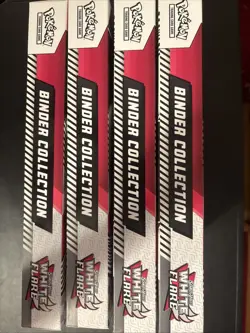 Pokemon TCG White Flare Binder Collection Lot Of 4 Brand New & Factory Sealed - Image 3