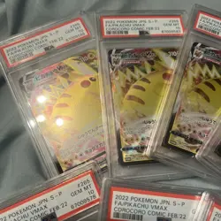 Pokemon Pikachu VMAX CoroCoro Comic Feb '22 JPN Full Art Promo 265/S-P PSA 10 x8 - Image 2