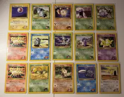 Vintage Pokemon Cards (15) Non Holo Gym Heroes, Gym Challenge. - Image 1