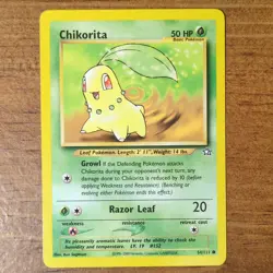 Pokemon Chikorita 54/111 Neo Genesis 50 HP Common Regular Nintendo Card - Image 1