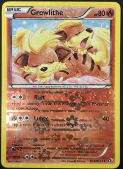 Growlithe RC4/RC25 Legendary Treasures Radiant Collection 2013 Pokemon Card VLP - Image 1