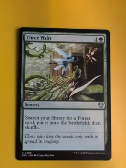 Three Visits Sorcery OTC Magic the Gathering Card. - Image 1