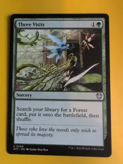 Three Visits Sorcery OTC Magic the Gathering Card. - Image 2