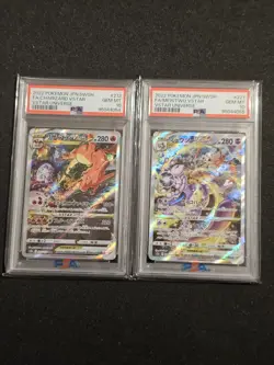 Sequential PSA 10 Pokemon Card Mewtwo Charizard VSTAR SAR 210 217/172 - Image 1