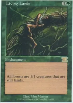 Living Lands ~ Heavily Played 6th Edition Sixth MTG Magic UltimateMTG Green Card - Image 1