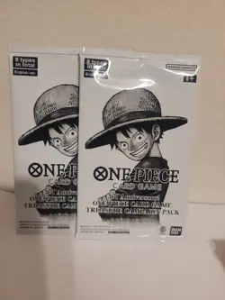 One Piece Card Game 3rd Anniversary Treasure Campaign Promo Pack Sealed lot of 2 - Image 1