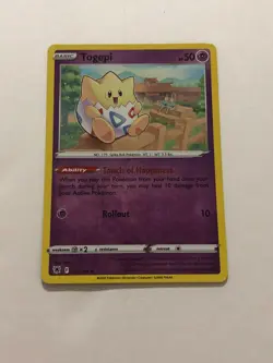 Pokemon Card Astral Radiance Reverse Holographic Togepi 055/189 Near Mint - Image 1