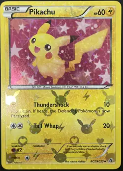 Pikachu RC7/RC25 Legendary Treasures Radiant Collection 2013 Pokemon Card VLP - Image 1