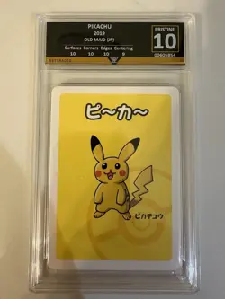 Pikachu 2019 Pokemon Center Old Maid Babanuki Japanese Promo Card Graded 10 - Image 1