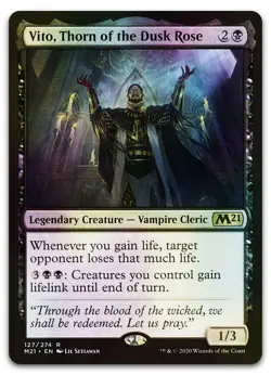 Vito, Thorn of the Dusk Rose #127 (Foil) (NM) Core Set 2021 M21 Magic MTG - Image 1