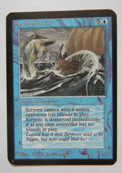 SEA SERPENT : ALPHA : MTG : 1993 : VERY FINE : SEE PHOTO'S - Image 1