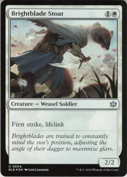 Brightblade Stoat U Bloomburrow 4 NM Foil MTG - Image 1