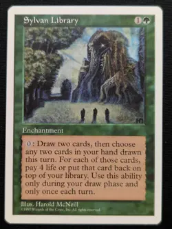 Sylvan Library - 5th Edition - NM - MTG - Magic the Gathering - Green - Enchant - Image 1