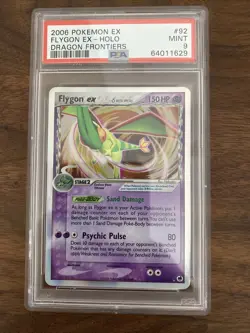 2006 PSA 9 Pokemon EX Dragon Frontiers Flygon EX 92/101 - Image 1