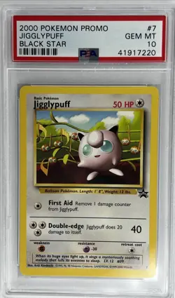 2000 Pokemon Jigglypuff #7 Black Star Promo PSA 10 🔥🔥🔥 - Image 1