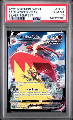 PSA 10 BLAZIKEN VMAX TG15/TG30 FULL ART SILVER TEMPEST POKEMON 🔥 - Image 1