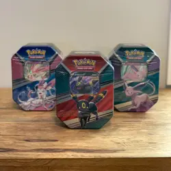 Pokemon TCG V Heroes 3 TIN LOT Umbreon Espeon Sylveon New/Sealed SWSH (12 Packs) - Image 1