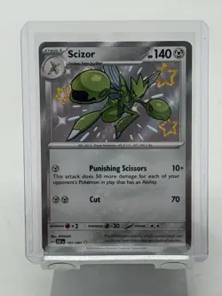 Scizor 191/091 Paldean Fates 2024 Shiny Rare Holo Pokemon Near Mint - Image 1