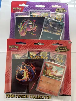 Pokemon TCG Ascended Heroes Tech Sticker Collection 2 Set GASTLY & CHARMANDER - Image 1